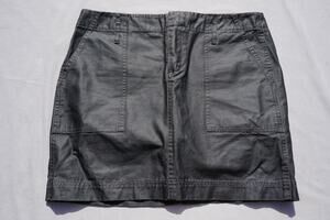 Madewell Walker Mini Skirt In Waxed Cotton Women's Size 8